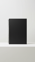 Ink Black A5 spiral journal