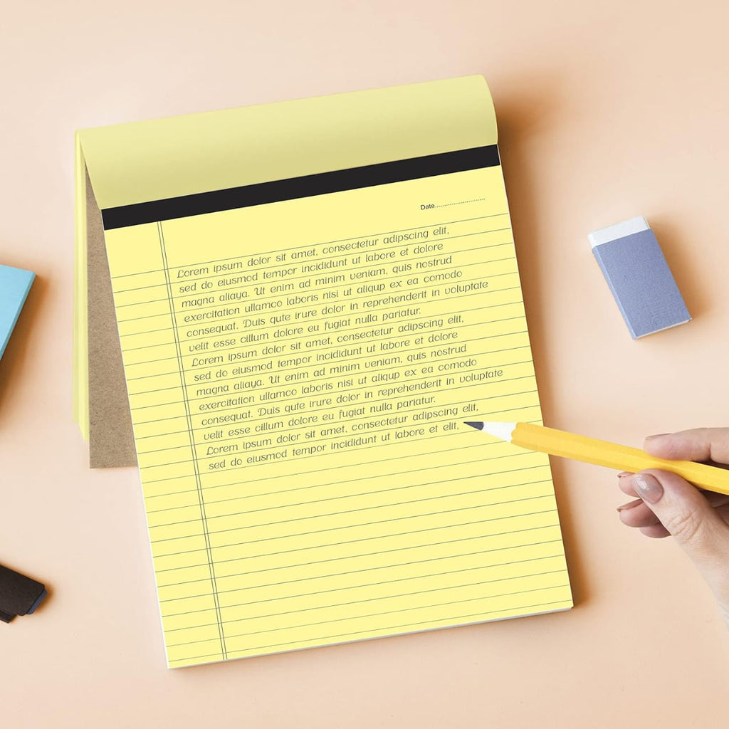 Leader Premium A4 Yellow Writing Pad – 80 GSM | 40 Sheets