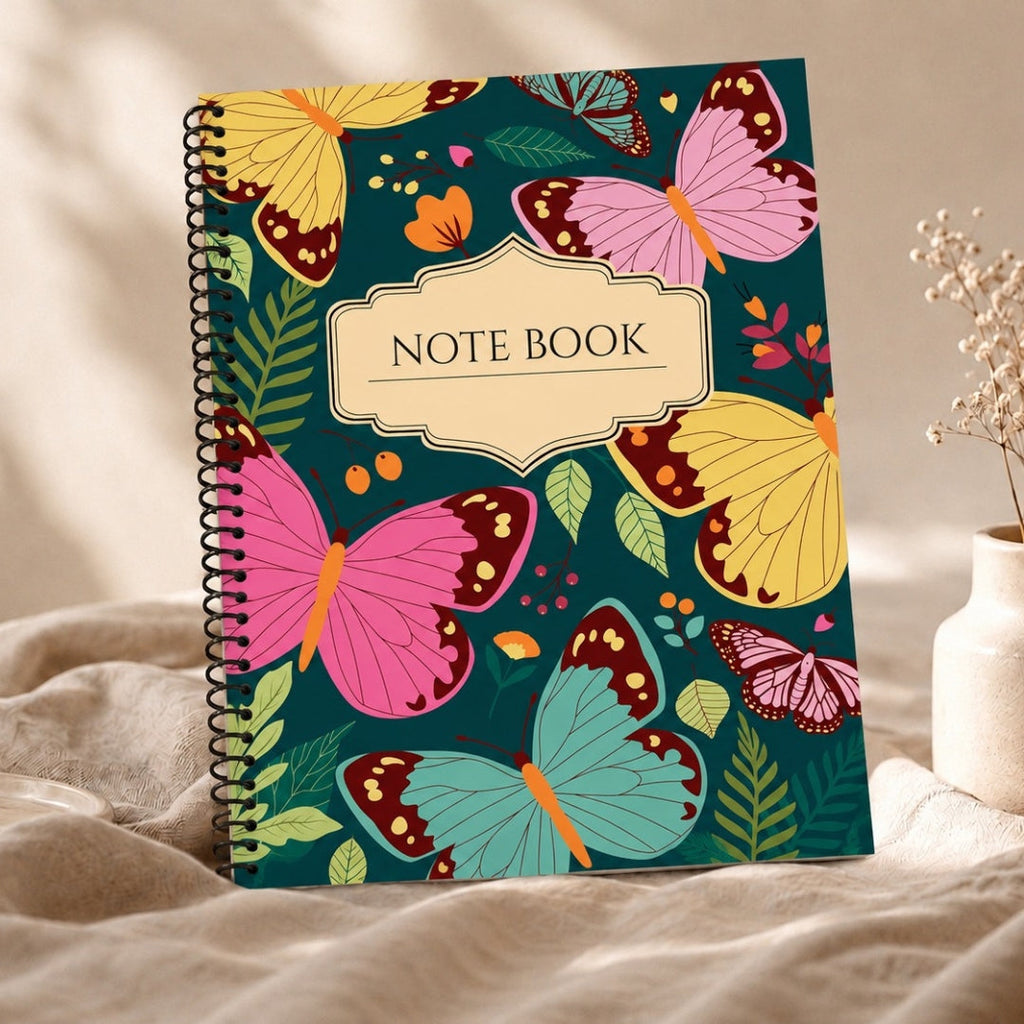 Colorful Wings | A4 Spiral Notebook – Premium Hard Cover