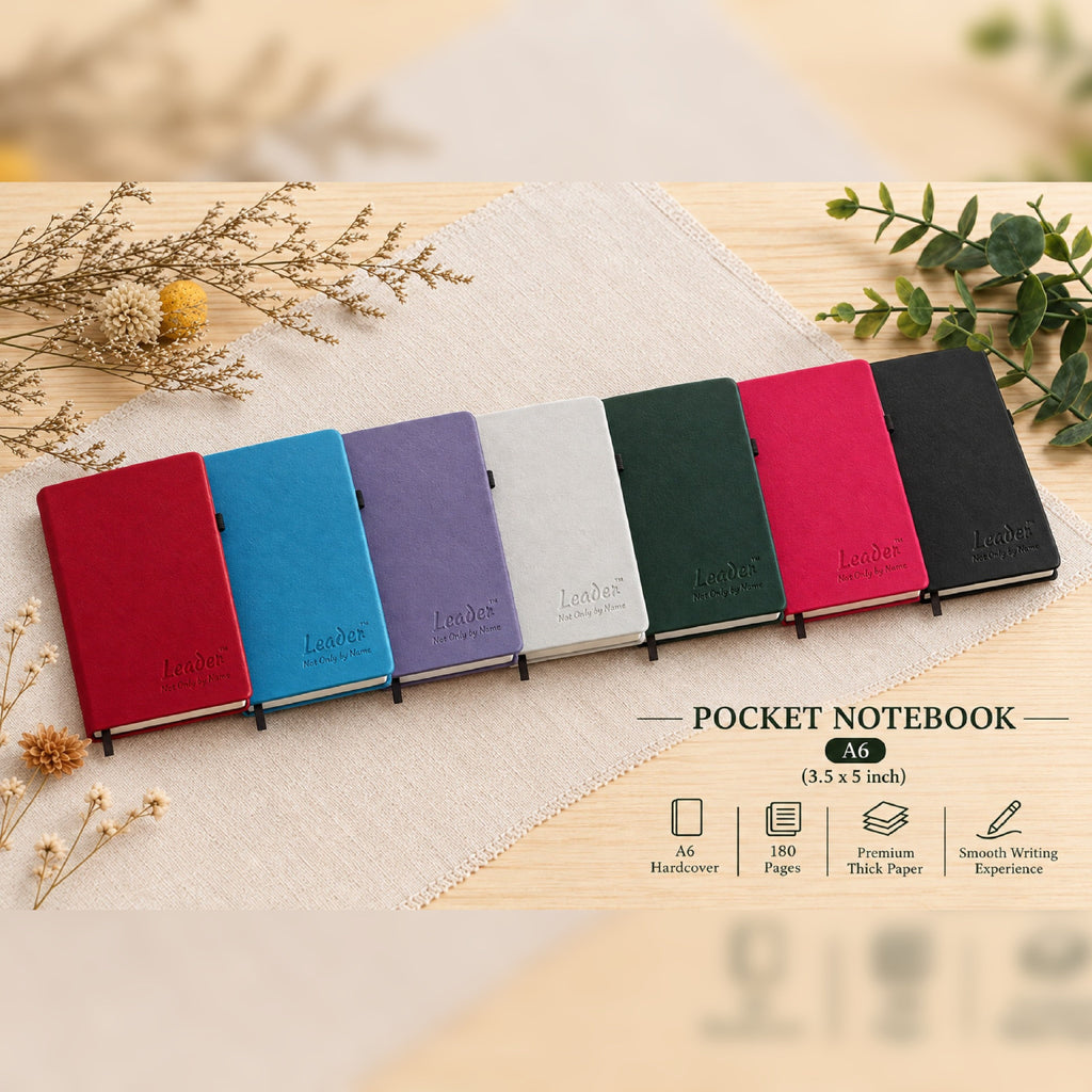 A6 Premium Leather Diary – Pocket Notebook