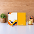 Golden Grid Spiral Notebook | Large (7.5 X 10) Inch