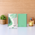 Mint Green Abstract Spiral Notebook | Large (7.5 X 10) Inch