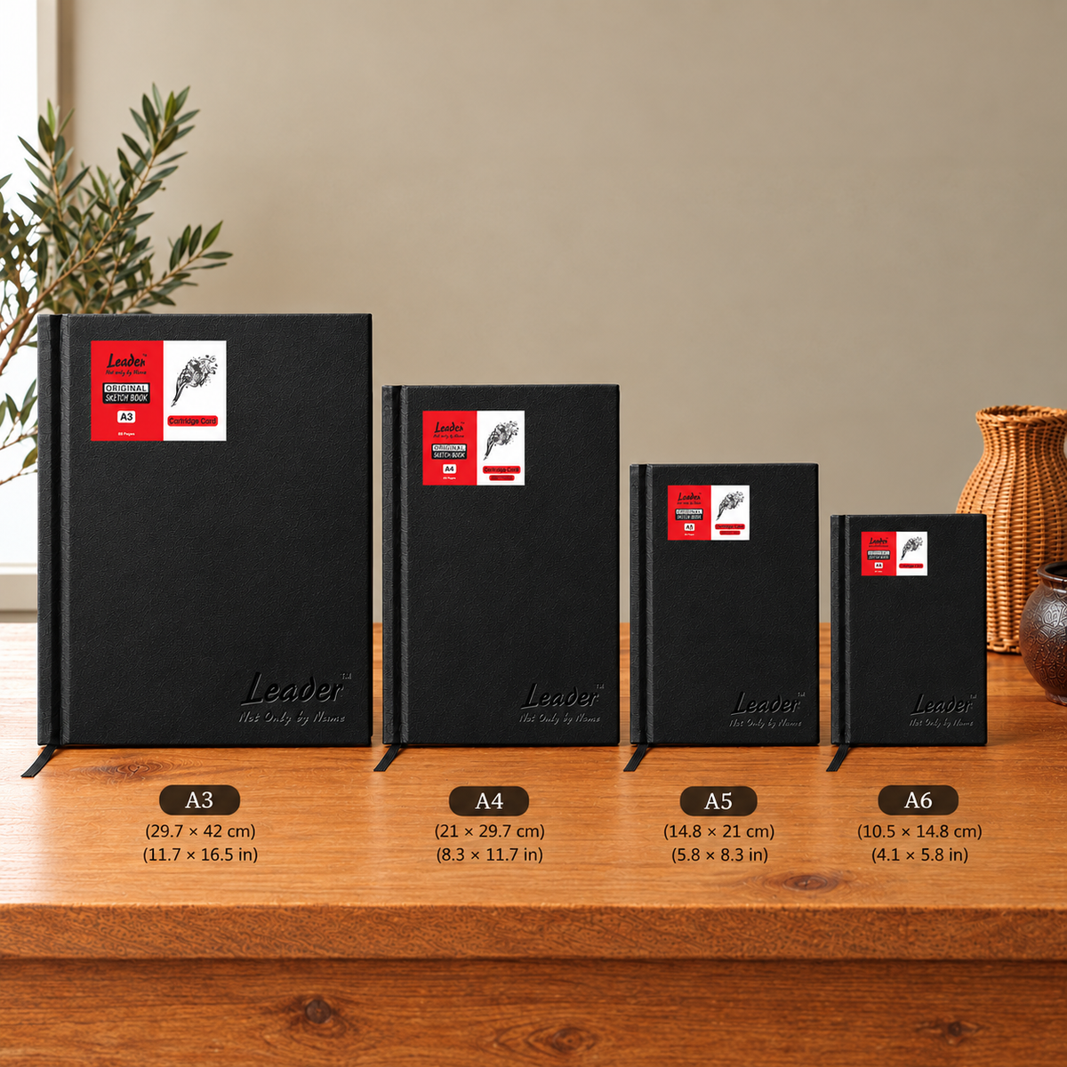 Sketchbook Hardbound | Leather Cover | Cartridge Card