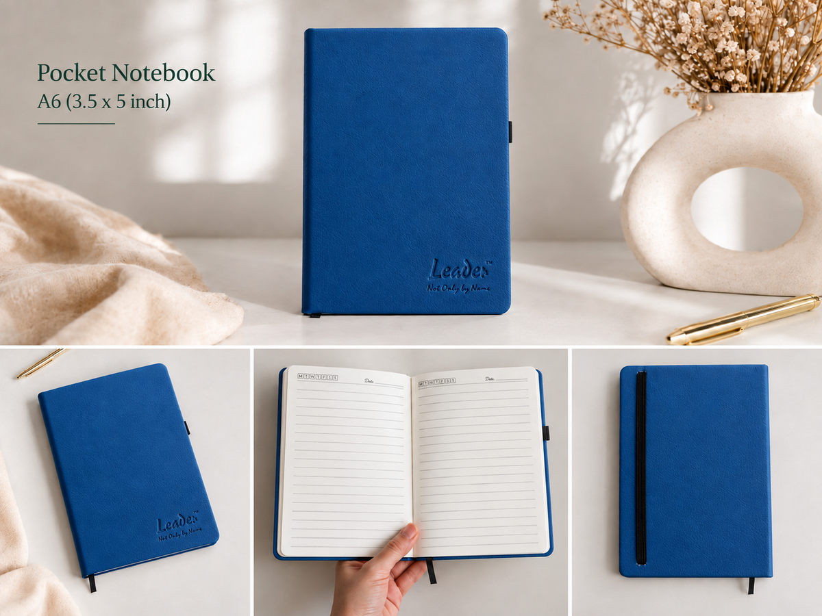A6 Premium Leather Diary – Pocket Notebook