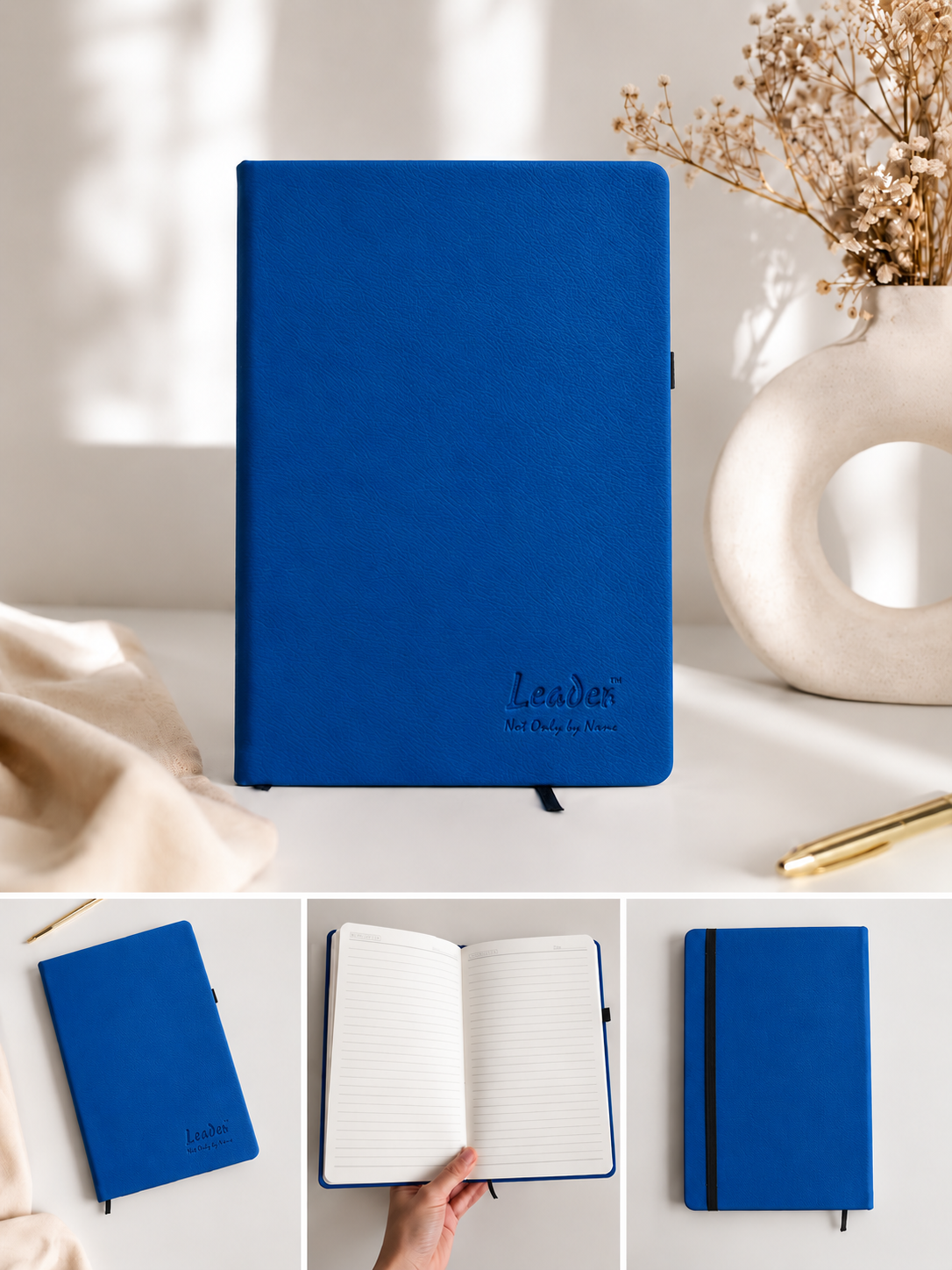 A5  - Premium Notebook Diary | Leather Cover |  180-pages | (8.25 x 5.5)inch