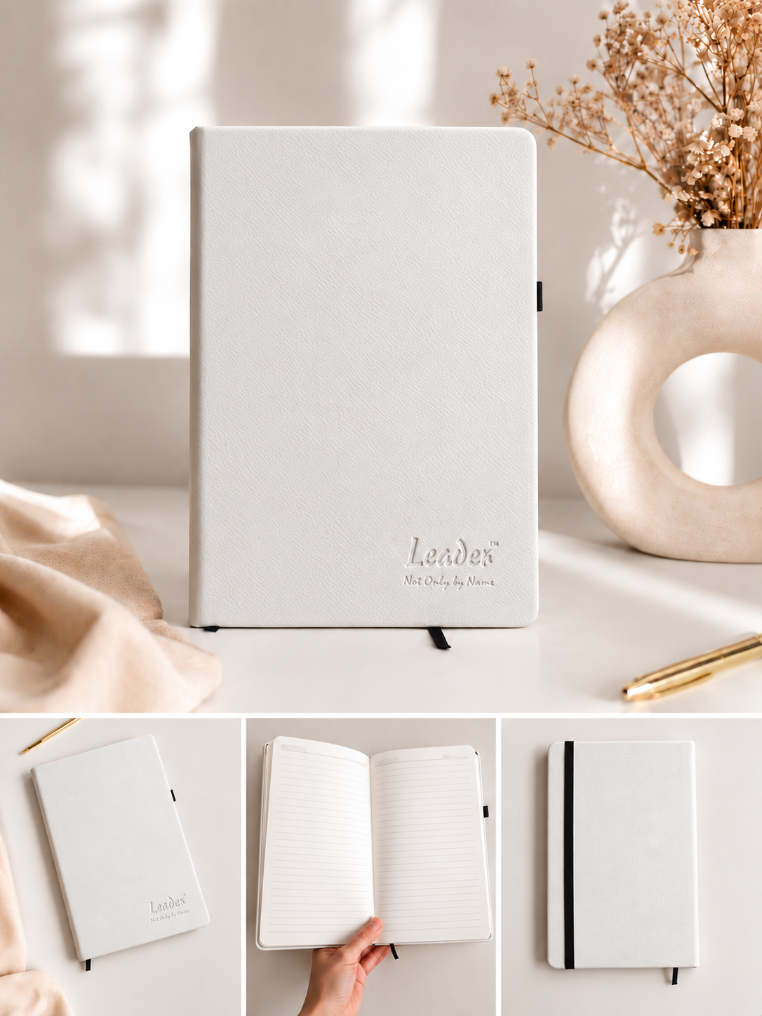 A5  - Premium Notebook Diary | Leather Cover |  180-pages | (8.25 x 5.5)inch