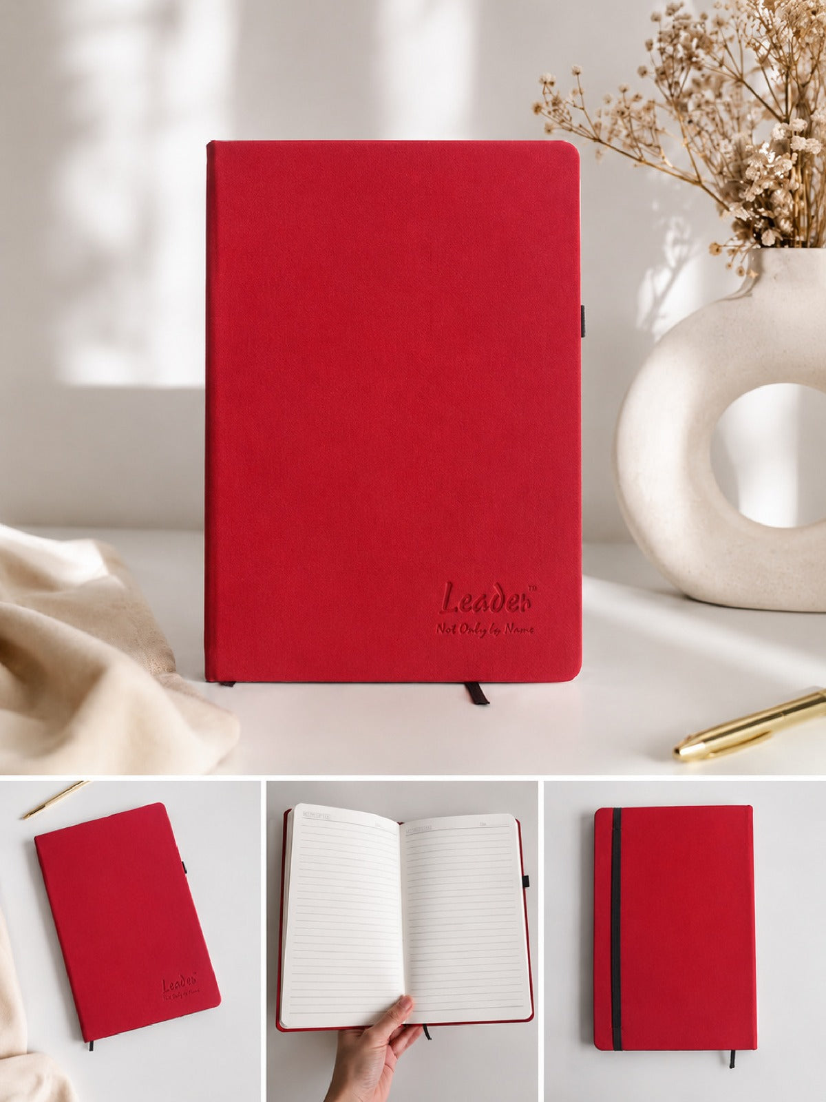 A5  - Premium Notebook Diary | Leather Cover |  180-pages | (8.25 x 5.5)inch