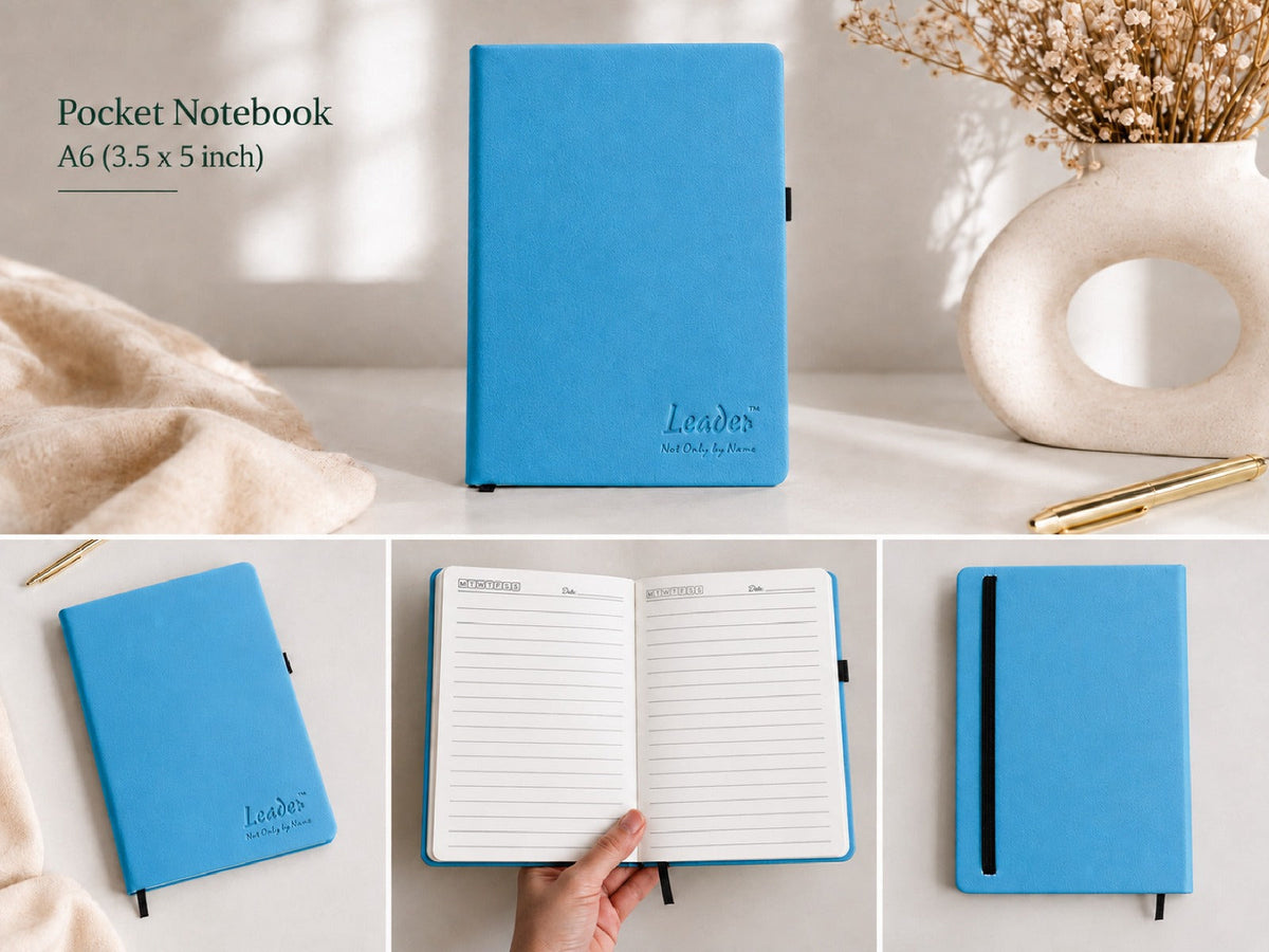 A6 Premium Leather Diary – Pocket Notebook