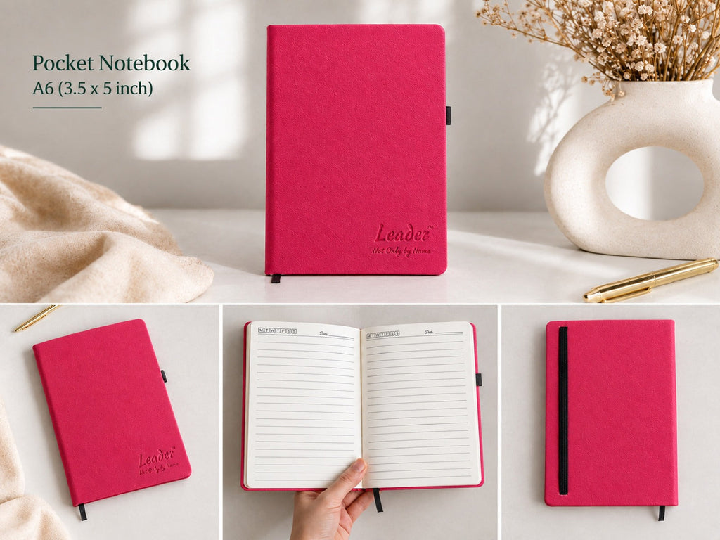 A6 Premium Leather Diary – Pocket Notebook