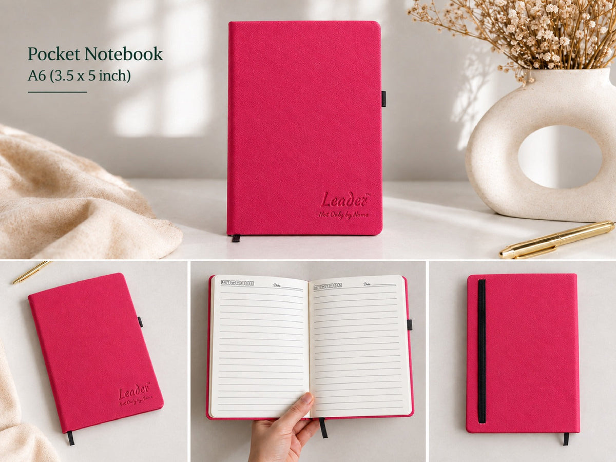 A6 Premium Leather Diary – Pocket Notebook