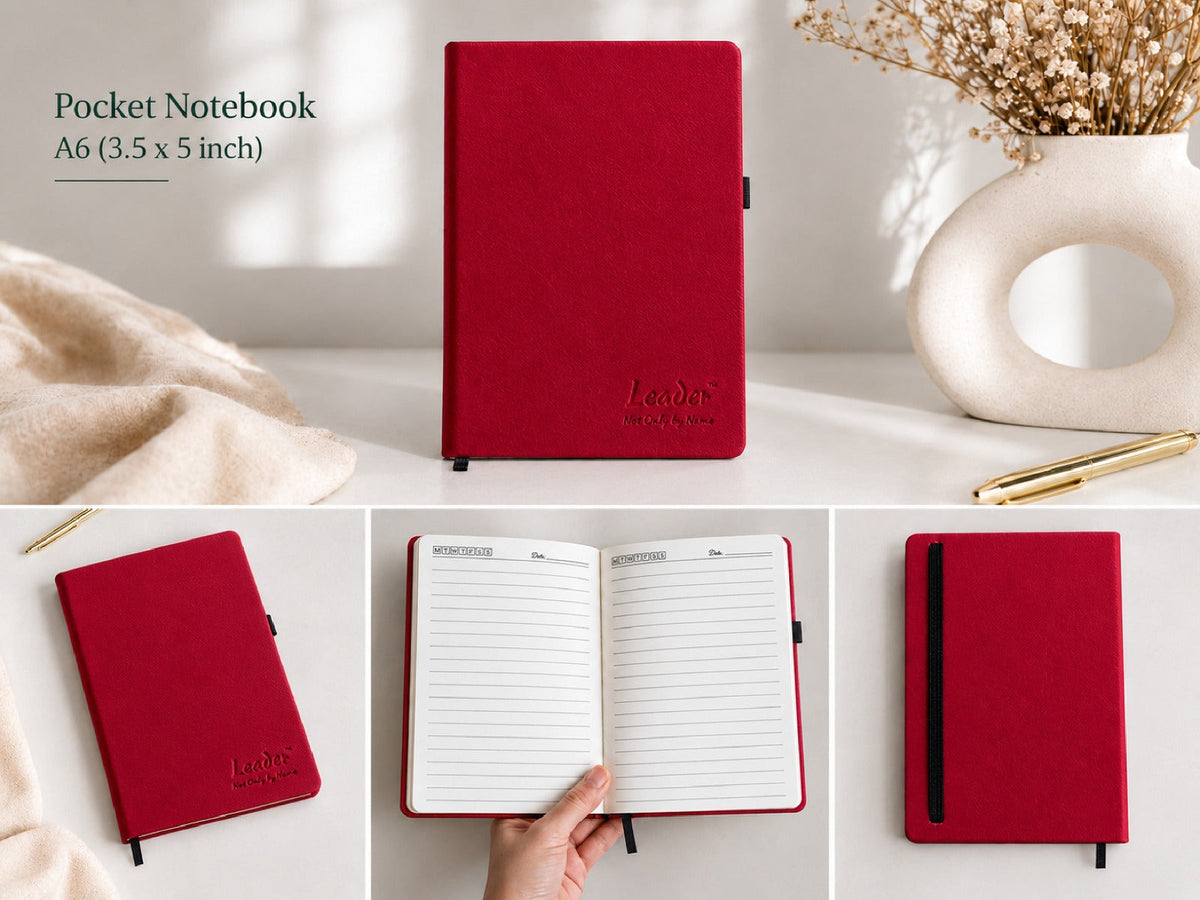 A6 Premium Leather Diary – Pocket Notebook