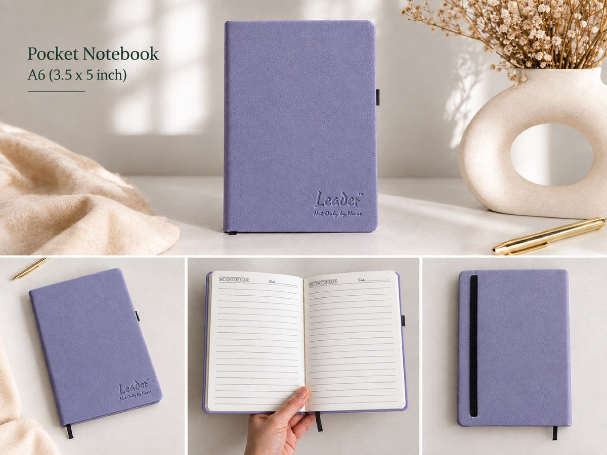 A6 Premium Leather Diary – Pocket Notebook